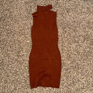 Rust Orange Cashmere Dress